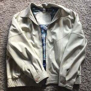 Vintage Torras Men’s Soft Leather Jacket with custom silk nautical lining-44REG